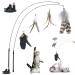 Sunshine smile cat toys set cat toys pack interactive cat toys springs cat toys pets pets treat treat (2 pieces with 4 feathers)