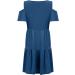 Women's Summer Floral Cold Shoulder T-Shirt Dress with Pocket - Blue Medium - Buy Online on GoSupps.com