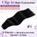 LAAVOO Real Hair Clip-In Extensions - Black 50cm 80g 5 Pieces - Remy Quality for Gorgeous Volume - Buy Online on GoSupps.com