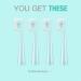Vekkia Kids Electric Toothbrush Replacement Heads - 4 Pack, 3D Curved Soft Bristles for Gentle & Efficient Cleaning, Blue - Buy Online on GoSupps.com