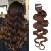 Hair parts real hair tape extensions real hair hair extension real hair tape in extensions real hair 20pcs wavy hair extensions 7a remy hair 50 grams 50cm #04 medium brown 50cm chocolate brown
