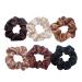 6 Pack Hair Scrunchies Ponytail Holders Colorful Ponytail Holder Satin for Girls Women Soft Hair Scrunchies Elastic Hair Bands Hair Scrunchies Hair Accessories for Girls Women and Ladies