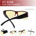 Eyekepper 30% Anti-Blue Light Blocking Computer Glasses - Fit Over Readers Transparent Lens Black Red (Model 1803) - Protect Your Eyes Online - Buy Online on GoSupps.com