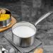 Nonstick Milk PanMilk Pan Cooking pots Milk Pan Household Multifunctional Stainless Steel Non-Stick Pan Inner Wall with Scale Label with Glass Cover - Buy Online on GoSupps.com