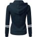 LONGZUVS Women's Navy Hoodie Sweatshirt - XX-Large Zipper Pullover Coat - Buy Online on GoSupps.com