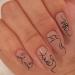 Brishow almond nails to stick on short artificial nails line art press on nails ballerina acrylic wrong nails 24 pieces for women and girls