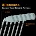 Aliennana Golf Iron Ferrules .370 12 Pack - Black/Double Chrome Ring - ID 0.370, OD 0.540, Length 0.750 - ALL BLACK - Buy Online on GoSupps.com