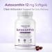 QUZOYU NutraWell Astaxanthin 12mg with Coconut Oil Antioxidant Support Supplement Non-GMO Gluten Free 60 Softgels - Buy Online on GoSupps.com
