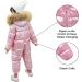 Baby Girls Winter Hooded Snowsuit Down Skisuit | Pink Jumpsuit 9-12 Months - Buy Online on GoSupps.com