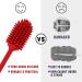 31cm Silicone Bottle Cleaning Brush with Long Handle for Baby Bottles & Water Bottles - Red | Perfect for Smaller Openings - Buy Online on GoSupps.com