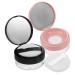 Healvian 2pcs Portable Powder Box Sponge Holder Loose Glitter Eyeshadow Clear Makeup Case Bocaux Kit Plastic 1 g (Pack of 1) Black