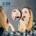 2.5X Magnifying Makeup Mirror with LED Lights | Touch Screen | 3 Color Modes | Portable & Rechargeable | 6 Inch Vanity Mirror - Buy Online on GoSupps.com