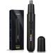Ear and Nose Hair Trimmer Clipper - 2024 Professional Painless Eyebrow & Facial Hair Trimmer for Men Women Battery-Operated Trimmer with IPX7 Waterproof Dual Edge Blades for Easy Cleansing Black