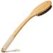 Exfoliating Back Scrubber for Shower with Curved Long Handle  16.7 Inches Bamboo Body Brush with Natural Bristles for Wet or Dry Brushing  Body Exfoliator Back Washer Bath Tool for Men & Women