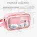 Waterproof Clear Makeup Bag with Zipper - Pink Travel Toiletry Case - Buy Online on GoSupps.com