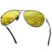 MIRYEA Men and Women Polarized Night Driving Glasses with Spring Hinge UV400 Protection Sunglasses Ultra Light Metal Eyewear