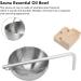 Sauna Oil Cup Sauna Aromatherapy Oil Holder Stainless Steel Essential Oil Fragrance Diffuser Bowl with Wooden Block Use for Sauna Room(Small 11.4x9.1x1in) - Buy Online on GoSupps.com