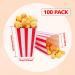 100 Pcs Popcorn Boxes Mini Paper Popcorn Box Container for Movie Night Decorations White and Red Stripes in Popcorn Concession Equipment & Supplies - Buy Online on GoSupps.com