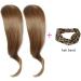 2PCS Light Brown Side Bangs 100% Human Hair Clip-in Fringe Extensions - Buy Online on GoSupps.com