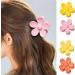 Candy Colored Hair Claw Clips Flower Hair Clips Big Cute Claw Clips Thick Hair Scrub Hair Clip Sweet Flower Clip (Gray) - Buy Online on GoSupps.com