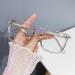 Large Blue Light Blocking Reading Glasses Retro Eyewear Computer Readers Anti UV Flat Light Mirror for Women/Men +150 Light-gray
