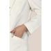 Professional Fitted Women's Lab Coat - Beige, Small - 38 Long, 5 Pockets - Ideal for Medical & Science Use - Buy Online on GoSupps.com