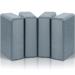 4 Pcs Yoga Blocks Soft EVA Foam Blocks Supportive Yoga Brick Non Slip Exercise Block Yoga Equipment for Pilates Exercise Workout Meditation Supplies, Grey, 9 x 6 x 3 Inches