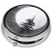 Moon Pine Tree Round Pill Box - 3 Compartment Travel Organizer | Portable International Shipping - Buy Online on GoSupps.com