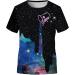 Kids Summer T-Shirt | 3D Print Teen Boys Big Girls Blouse | Casual Clothes for Girls | 9-10 Years (Black) - Buy Online on GoSupps.com