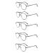 5 Pack Unisex Aviator Style Reading Glasses for Women and Women 5pk-black 2.5 Diopters