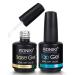 RONIKI 2pcs 15ml Gel Polish No Wipe Top and Base Coat Set  Soak Off UV LED Gel  Shine Finish Quick Drying and Long Lasting for Home DIY and Nail Salon