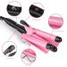 Buy Pink 1 Inch Hair Curling Iron - Ceramic Tourmaline Triple Barrels Adjustable Temperature Quick Heat Up International Shipping Available - Buy Online on GoSupps.com