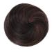 CAISHA 100% HUMAN HAIR Bun Updos Hair Piece Hepburn Scrunchie Dark Brown Mix H311l dark brown mix #1BH33 H311l