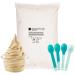 ZippySweets - Salted Caramel Soft Serve Mix - Serve Ice Cream Machine Mix - 6 Pound Bag with 4 Colour Changing Spoons Ideal for Soft Serve Ice Cream Machines