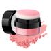Oil Control Air Cushion Blush Natural Matte Cheek Blush Highly Pigmented Long Lasting Single Color Powder Blush for Cheeks with Soft Mushroom Puff