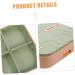 OUNONA Dried Storage Multiple Nut Candy Lid Candies Fruit Case Design Food Organizer Household 25.5X6CM Light Green - Buy Online on GoSupps.com