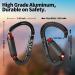 25KN Heavy Duty Auto Locking Carabiner Clips - Set of 5 | For Rock Climbing, Rappelling, Rescue & Gym | Large D-Shaped Black Carabiners - Buy Online on GoSupps.com