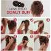 MORGLES Donut Bun Maker Set - 7pcs Hair Ring Style in 4 Sizes with Elastic Bands and Hair Pins - Ideal for Chignon Hair Styles and Ballet Dancers - Dark Brown - Buy Online on GoSupps.com