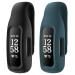 EEweca 2-Pack Clip Case Accessory for Fitbit Inspire 3/Inspire 2, Black+Steel Blue (not for Inspire, Inspire hr, ace 2)