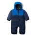 Columbia Unisex Kids Powder Lite reversible Bunting Snowsuit Romper 6-12 Collegiate Navy Bright Indigo Dk Mtn