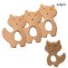 Arakierst 10pcs Organic Wood Fox Teether - Handmade Beech Wooden Animal Shape for DIY Pacifier Chain - Buy Online on GoSupps.com