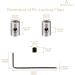 BEADNOVA Locking Pin Keeper Back (20pcs) for Hat, Backpack, Label Pins - Jewelry Making Back with Allen Wrench - Buy Online on GoSupps.com