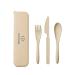 ECOSTAR Reusable Utensils set with Case Portable Wheat Straw Cutlery Set BPA-Free and Eco-friendly Knife Spoon Fork Travel Utensils for Office Dorm and On-the-go (Beige 1) Beige 1