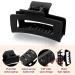 2 Pack Matte Square Claw Clips 3.5 Inch Medium Hair Clamps - Non-slip & Fashionable Hair Accessories for Women and Girls - Buy Online on GoSupps.com