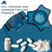 Bluewell Pill Crusher - Fine Powder Grinder for Kids & Pets Ideal for Elderly with Easy Swallowing Cup & Storage Compartment - Buy Online on GoSupps.com