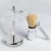 Nivofu Metal Razor & Brush Stand - Portable Shaving Brush Holder for Men | Perfect Gift for Fathers & Friends - Silver - Buy Online on GoSupps.com