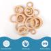 Rosewinec 20-Piece Baby Wooden Rings | Natural Wood Teether & DIY Craft Bracelet for Teething Relief (30/40/50/60/70mm) - Buy Online on GoSupps.com