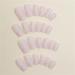 Sparkling Lines Fake Nail Short Square Press on Nails French Tips Nail Art Decoration for Women and Girls Manicure 24pc - Buy Online on GoSupps.com