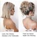 Light Grey Wavy Curly Messy Bun Hair Chignon Clip - Synthetic Hair Updo for Women & Girls - Buy Online on GoSupps.com