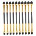 Baluue 20pcs Double Ended Eyeshadow Brush Professional Makeup Brush Eye Cosmetics Brush Lids Plastic Rayon